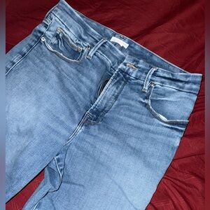 Good American cropped flare jeans